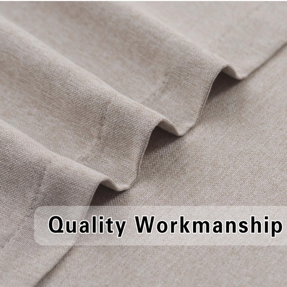 Beige 3 Pieces Tier Curtains - Picture 4 of 6